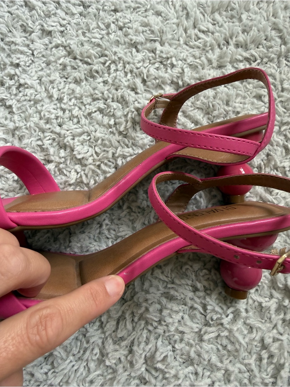 Di Valentini Hot Pink Ball-Heel Sandals Sz 38 - Picture 10 of 10